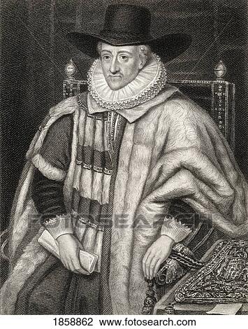Stock Image - Thomas Egerton Viscount Brackley, Baron Ellesmere, C. 1540 ÃƒÂ¢Ã¢â€šÂ¬Ã¢â‚¬Å“ 1617. English Lawyer And Diplomat. From The Book ÃƒÂ¢Ã¢â€šÂ¬Ã…â€œLodgeÃƒÂ¢Ã¢â€šÂ¬Ã¢â€žÂ¢S British PortraitsÃƒÂ¢Ã¢â€šÂ¬Ã‚Â Published London 1823.. Fotosearch