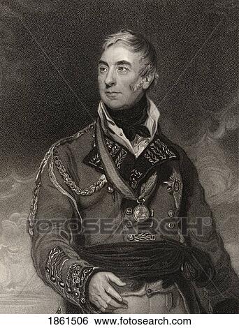 Stock Photograph - Thomas Graham 1St Baron Lynedoch 1748 To 1843 Scottish Aristocrat Politician And Soldier Engraved By H Meyer After Sir T Lawrence From The Book National Portrait Gallery Volume Iii Published C 1835. Fotosearch