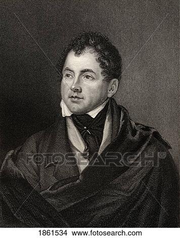 Picture - Thomas Moore 1779 To 1852 Irish Poet Engraved By G Adcock After F Sicurec From The Book National Portrait Gallery Volume Iii Published C 1835. Fotosearch