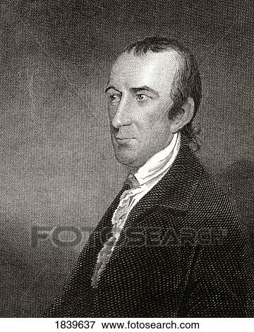 Stock Photo - Thomas Stone 1743 To 1787 American Statesman And Founding Father A Signatory Of Declaration Of Independence 19Th Century Engraving By G. B. Ellis From A Drawing By J. B. Longacre From A Painting By Pine. Fotosearch