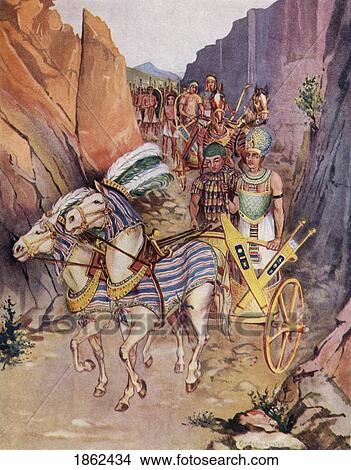 Picture - Thothmes Iii Leading His Army Through The Pass Of Aaruna Illustration By Constance N Baikie From The Book The Ancient East And Its Story By James Baikie Published C. 1920. Fotosearch