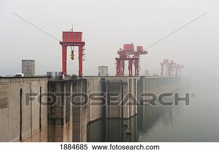 Stock Photography - Three Gorges Dam; Yichang, Hubei Province, China. Fotosearch