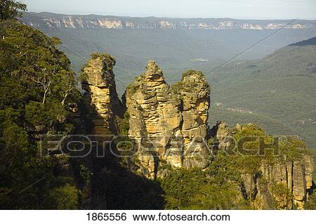 Three Sisters Rock Formation In The Blue Mountains, Australia View Large Photo Image Stock Photograph - Three Sisters Rock Formation In The Blue Mountains, Australia. Fotosearch