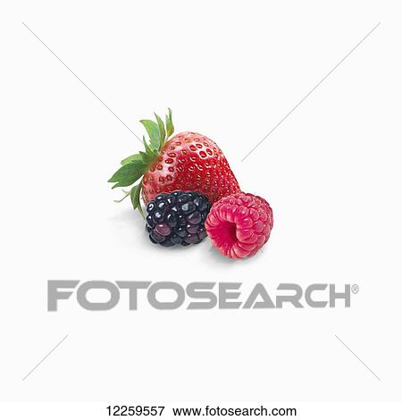 Three types of berries on a white background View Large Photo Image Stock Photo - Three types of berries on a white background. Fotosearch