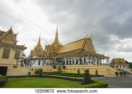 Stock Image - Throne Hall; Phnom Penh, Cambodia. Fotosearch
