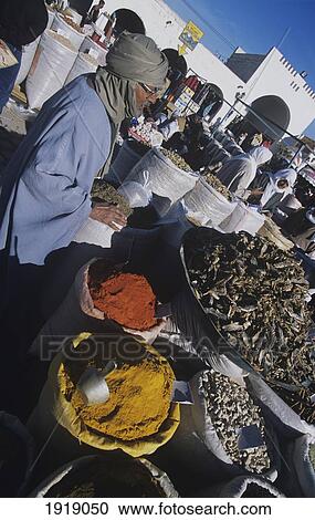 Stock Image - Thursday Market At Main Souk; Douz, Tunisia. Fotosearch