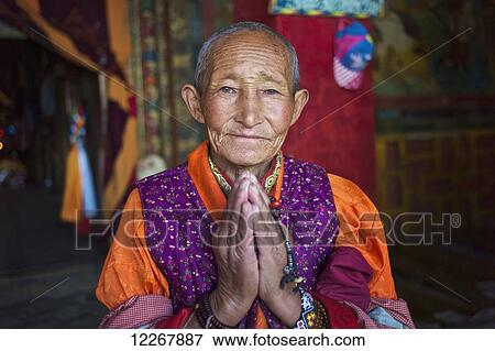 Stock Photo - Tibetan woman; Ganze, Sichuan, China. Fotosearch