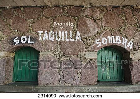 Stock Image - Ticket booths selling sun and shades tickets; Guanajuato, Guanajuato, Mexico. Fotosearch