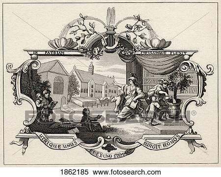Ticket For Tiverton School Feast 1740 From The Works Of Hogarth Published London 1833 View Large Photo Image Stock Photography - Ticket For Tiverton School Feast 1740 From The Works Of Hogarth Published London 1833. Fotosearch