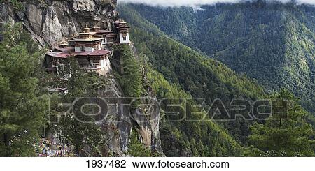 Stock Image - Tiger's Nest Monastery; Paro District Bhutan. Fotosearch
