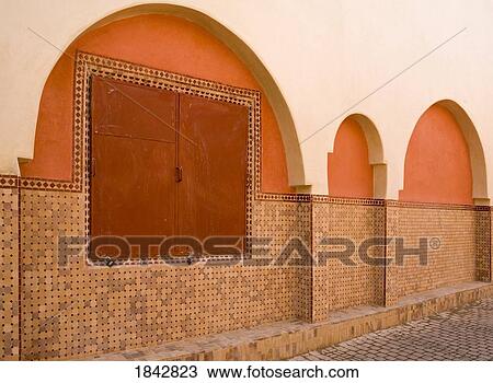 Tiled And Painted Archways In The Streets; Marrakech, Morocco View Large Photo Image Stock Image - Tiled And Painted Archways In The Streets; Marrakech, Morocco. Fotosearch