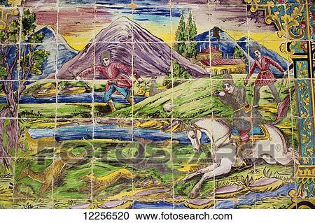 Tilework of hunting scene, Golestan Palace; Tehran, Iran View Large Photo Image Stock Image - Tilework of hunting scene, Golestan Palace; Tehran, Iran. Fotosearch