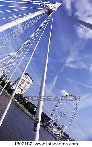 Tilted Low Angle View Of London Eye From Hunerford Bridge View Large Photo Image Stock Photo - Tilted Low Angle View Of London Eye From Hunerford Bridge. Fotosearch