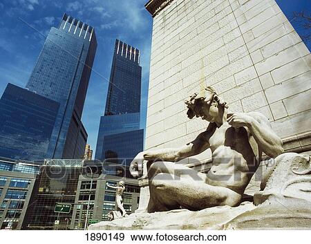 Stock Photo - Time Warner Towers As Viewed From Columbus Circle.. Fotosearch