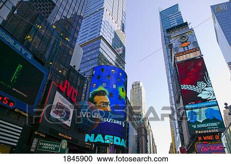 Times Square; Manhattan, New York City, Usa View Large Photo Image Stock Image - Times Square; Manhattan, New York City, Usa. Fotosearch