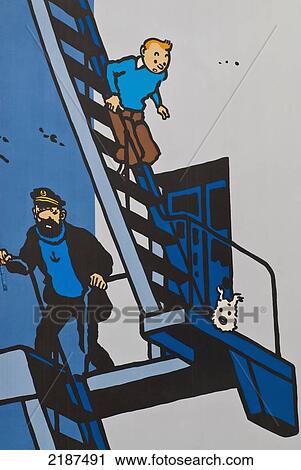 Stock Image - Tin Tin, Brussels, Belgium. Fotosearch