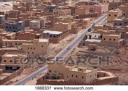 Tinerhir, High Angle View View Large Photo Image Stock Photo - Tinerhir, High Angle View. Fotosearch