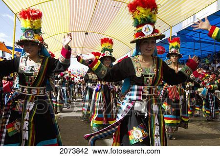 Tinkus Huajchas Dancers In The Procession Of The Carnaval De Oruro, Oruro, Bolivia View Large Photo Image Stock Image - Tinkus Huajchas Dancers In The Procession Of The Carnaval De Oruro, Oruro, Bolivia. Fotosearch