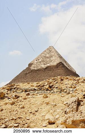 Stock Photography - Tip Of The Pyramid Of Khafre (Chephren), Giza, Al Jizah, Egypt. Fotosearch