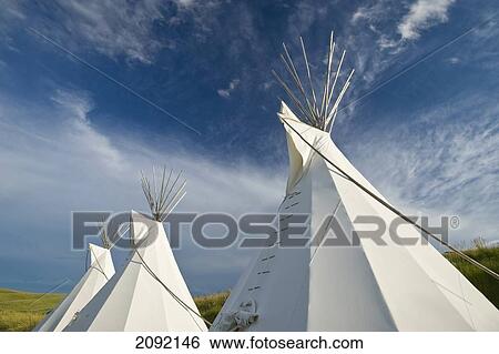 Tipis Just Outside The Grasslands National Park; Val Marie Saskatchewan Canada View Large Photo Image Stock Photograph - Tipis Just Outside The Grasslands National Park; Val Marie Saskatchewan Canada. Fotosearch