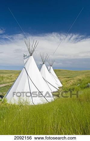 Tipis Just Outside The Grasslands National Park; Val Marie Saskatchewan Canada View Large Photo Image Stock Photograph - Tipis Just Outside The Grasslands National Park; Val Marie Saskatchewan Canada. Fotosearch