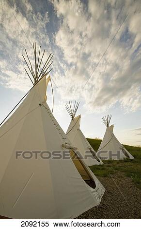 Tipis Just Outside The Grasslands National Park; Val Marie Saskatchewan Canada View Large Photo Image Stock Photography - Tipis Just Outside The Grasslands National Park; Val Marie Saskatchewan Canada. Fotosearch