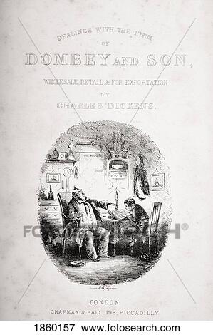 Stock Photo - Title Page Illustration From The Charles Dickens Novel Dombey And Son By H. K. Browne Known As Phiz. Fotosearch