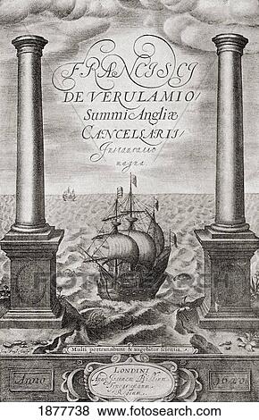 Stock Photo - Title Page Of Francis Bacon's Instauration Magna, 1620. From The Book Short History Of The English People By J. R. Green, Published London 1893.. Fotosearch