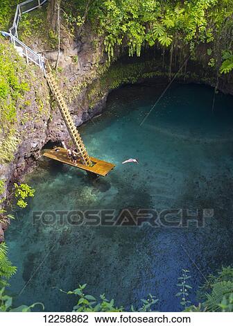 To Sua Trench, a popular tourist swimming spot; Upulu Island, Vanuatu View Large Photo Image Stock Image - To Sua Trench, a popular tourist swimming spot; Upulu Island, Vanuatu. Fotosearch
