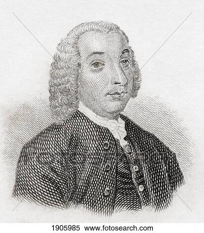 Stock Photography - Tobias George Smollett, 1721 To 1771. Scottish Poet And Author. From Crabb's Historical Dictionary Published 1825.. Fotosearch