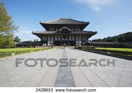 Stock Image - Todai-Ji Temple; Nara, Japan. Fotosearch