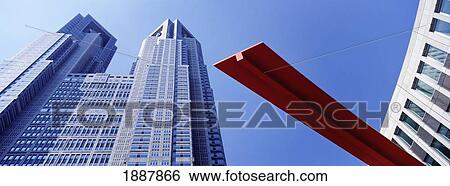 Tokyo Metropolitan Government Building And Red Sculpture View Large Photo Image Stock Photograph - Tokyo Metropolitan Government Building And Red Sculpture. Fotosearch