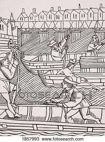 Toll Under The Bridges Of Paris. 19Th Century Reproduction Of Woodcut In Ordonnances De La Prevoste Des Marchands De Paris Dated 1500 View Large Photo Image Stock Image - Toll Under The Bridges Of Paris. 19Th Century Reproduction Of Woodcut In Ordonnances De La Prevoste Des Marchands De Paris Dated 1500. Fotosearch