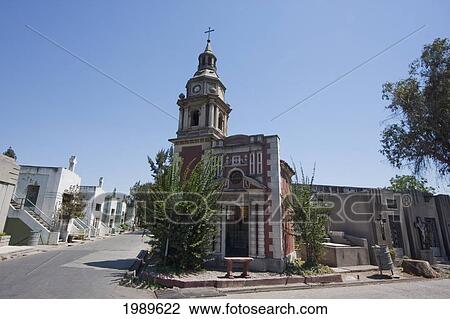 Stock Image - Tomb built as a scale model of the San Francisco Church in the General cemetery, Santiago, Metropolitan Region, Chile. Fotosearch