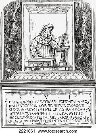 Stock Image - Tomb Of Dante In Ravenna, Italy. Durante Degli Alighieri, Aka Dante, 1265. Fotosearch
