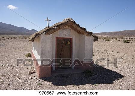 Stock Photo - Tomb Of Macario Blas At The Cemetery In Ollague, Antofagasta Region, Chile. Fotosearch