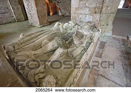 Tomb Of Mello And His Wife Deposited In The Abbey Church Of The Cistercian Abbey Of Fontenay, Cote D'or, France View Large Photo Image Picture - Tomb Of Mello And His Wife Deposited In The Abbey Church Of The Cistercian Abbey Of Fontenay, Cote D'or, France. Fotosearch