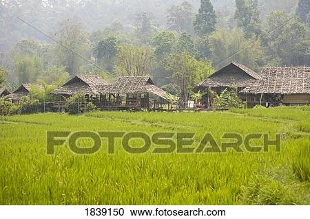 Stock Image - Tong Luang Village; Chiang Mai, Thailand. Fotosearch