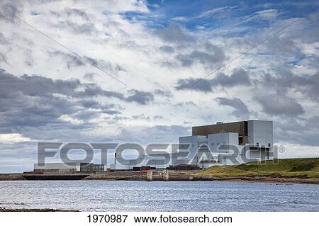 Stock Photo - Torness Nuclear Power Station At The Water's Edge; Lothian Scotland. Fotosearch