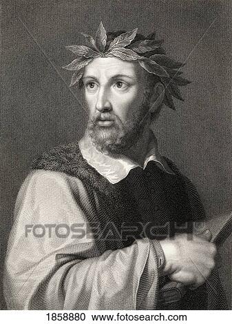 Stock Image - Torquato Tasso 1544-1595. Italian Renaissance Poet From The Book ÃƒÂ¢Ã¢â€šÂ¬Ã…â€œGallery Of PortraitsÃƒÂ¢Ã¢â€šÂ¬Ã‚Â Published London 1833.. Fotosearch