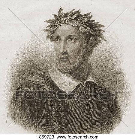 Stock Image - Torquato Tasso Aka Le Tasse, 1544-1595, Italian Renaissance Poet. 19Th Century Print.. Fotosearch