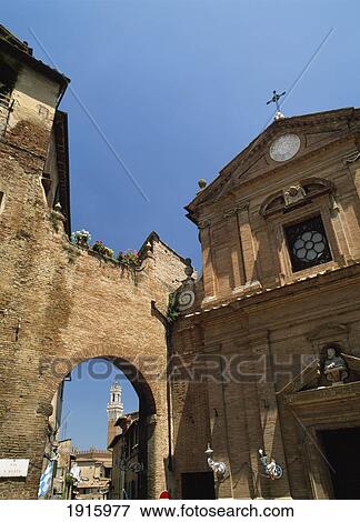 Stock Photo - Torre Del Mangia And Skyline. Fotosearch