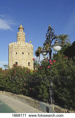 Stock Image - Torre Del Oro, Seville, Spain. Fotosearch