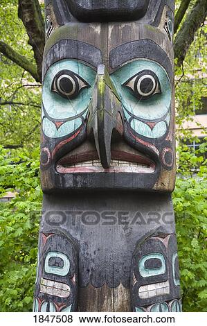Totem Pole In Pioneer Square; Seattle, Washington State, Usa View Large Photo Image Stock Photo - Totem Pole In Pioneer Square; Seattle, Washington State, Usa. Fotosearch