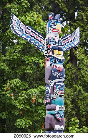 Totem Pole, Stanley Park, Vancouver, British Columbia View Large Photo Image Stock Photography - Totem Pole, Stanley Park, Vancouver, British Columbia. Fotosearch
