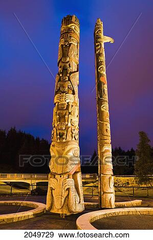 Stock Photo - Totem Poles, Prince Rupert, British Columbia. Fotosearch