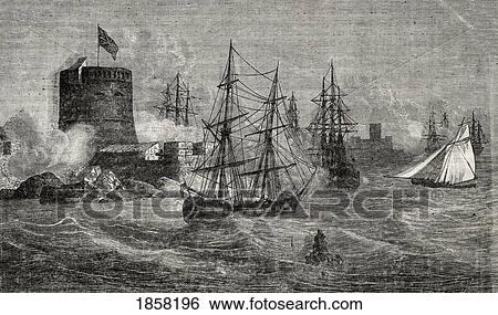 Toulon France. The Port In The 18Th Century. From Histoire De La Revolution Francaise By Louis Blanc. View Large Photo Image Stock Photograph - Toulon France. The Port In The 18Th Century. From Histoire De La Revolution Francaise By Louis Blanc.. Fotosearch