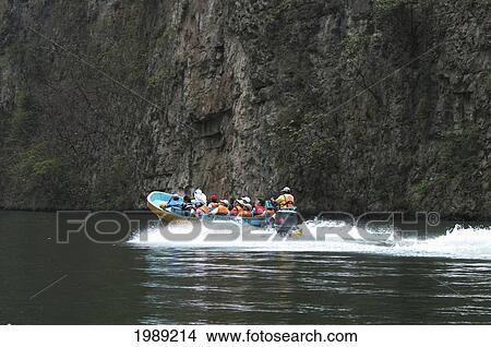 Picture - Tour Boat In The Grijalva River, Sumidero Canyon, Chiapas, Mexico. Fotosearch