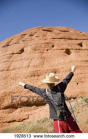 Tourist Celebrating At The Olgas, Kata Tjuta, Northern Territory, Australia View Large Photo Image Stock Image - Tourist Celebrating At The Olgas, Kata Tjuta, Northern Territory, Australia. Fotosearch