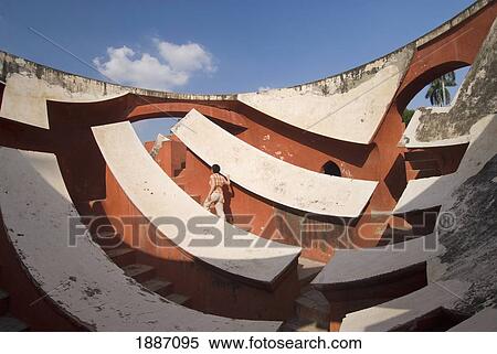 Tourist Walking Around The Jantar Mantar Observatory View Large Photo Image Stock Photography - Tourist Walking Around The Jantar Mantar Observatory. Fotosearch